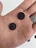 Gritti Group 4 Delikli Organik Düğme 17.5 mm Siyah 100 Adet