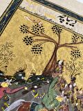 İnsanların Doğaya Zulmü Adlı El Yapımı Minyatür Resim  27,5x17,5 cm