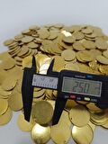 1,8x25mm Yuvarlak Tek Delik Pirinç Payet Pul 2340gr