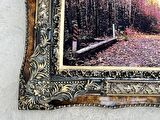 Sonbaharın Yolculuğu Adlı İran Tebriz Halı Tablo 126x76cm - Duvar Halı Kilim Tablo