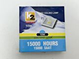 Global K2 KDL-321 Cob Ledli Kare Tavan Lambası 10W 3200K