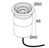 Deltalight Logic 40 R A 93015 Inox Gömme Yer Led Aydınlatma IP67 3000 K