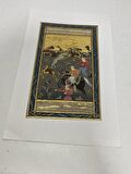 Cesur Şövalye ve Yoldaşları Adlı El Yapımı Minyatür Resim 20,5x12 cm