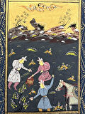 Kadim Otağ Adlı El Yapımı Minyatür Resim 20,5x12 cm
