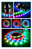 5050-60-RGBIC Tuya Wifi Bt Rgb Led Şerit 5 Metre IP65