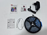 5050-60-RGBIC Tuya Wifi Bt Rgb Led Şerit 5 Metre IP65
