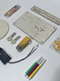 Ahşap DIY Pilli Çizim Robotu