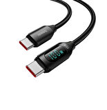 Toocki 100W Dijital Ekran Type-C To Type-C Pd Hızlı Şarj Kablosu 200cm