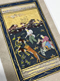 Kadim Ormanda Son Kuşu Adlı El Yapımı Minyatür Resim 21x12 cm