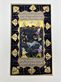 Gölgede Saklı Yakarış Adlı El Yapımı Minyatür Resim 27,5x16 cm