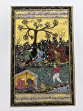 Saray Süvarilerinin Bahar Merasimi Adlı El Yapımı Minyatür Resim 28x18 cm
