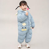 Bebek Fermuarlı Kozmonot Tulum Mavi 90 Beden