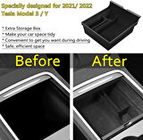 Tesla Model 3 ve Model Y Kadife Kaplama Orta Konsol Düzenleyici