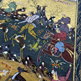 Çiçekli Vadide Son Dövüş Adlı El Yapımı Minyatür Resim 30x20 cm