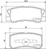 Hitech 010124 Arka Balata 4008 12-Asx 10-Outlander 12-Mazda 6 12-C4 Aircross 12- 425390