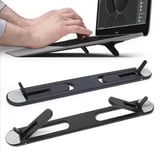 2 Kademeli Katlanabilir ve Yapışkanlı Laptop Standı Siyah (5047)