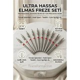 10'lu Ultra Hassas Elmas Freze Ucu - Kuru Manikür, Tırnak, Hobi, Gravür Seti 243lx/021r 723100