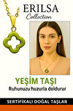 Sertifikalı Yonca Model Yeşim Taşı Kolye Şans ve Denge Sağlar