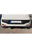 RENAULT SYMBOL 08-12 UYUMLU BODY KİT DİFÜZÖR 4 ÇIKIŞ SİYAH YUVARLAK