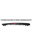 RENAULT SYMBOL 08-12 UYUMLU BODY KİT DİFÜZÖR 4 ÇIKIŞ SİYAH YUVARLAK