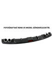 RENAULT SYMBOL 08-12 UYUMLU BODY KİT DİFÜZÖR 4 ÇIKIŞ SİYAH YUVARLAK