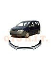 Volkswagen Caddy 2004-2010 Uyumlu  Esnek Ayarlanabilir 3 Parça Kanatlı Piano Black Ön Lip
