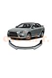Mitsubishi Lancer Uyumlu Esnek Ayarlanabilir 3 Parça Kanatlı Piano Black Ön Lip