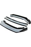 Citroen C3 2010-2015 Uyumlu Esnek Ayarlanabilir 3 Parça Kanatlı Piano Black Ön Lip
