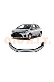 Toyota Yaris Uyumlu Esnek Ayarlanabilir 3 Parça Kanatlı Piano Black Ön Lip