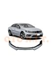 Volkswagen Cc Uyumlu Esnek Ayarlanabilir 3 Parça Kanatlı Piano Black Ön Lip
