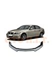 Bmw E90 3 Serisi Uyumlu Esnek Ayarlanabilir 3 Parça Kanatlı Piano Black Ön Lip