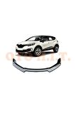 Renault Captur Uyumlu  Esnek Ayarlanabilir 3 Parça Kanatlı Piano Black Ön Lip