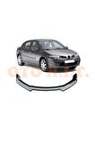 Renault Megane 2 Uyumlu Esnek Ayarlanabilir 3 Parça Kanatlı Piano Black Ön Lip