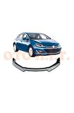 Opel Astra J Uyumlu Esnek Ayarlanabilir 3 Parça Kanatlı Piano Black Ön Lip