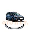 Citroen Berlingo 2015 Ve Üzeri Uyumlu Esnek Ayarlanabilir 3 Parça Kanatlı Piano Black Ön Lip