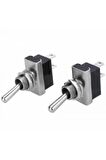 Metal Paslanmaz Düğme Aç-kapa 25a. 12v 2 Adet