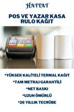10 Adet Rulo 56mmx15m POS ve Yazar Kasa Termal Rulo Yüksek Kaliteli Dayanıklı Tam Metraj Net Baskı
