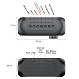 RGB LED Işıklı Bluetooth Hoparlör Dijital Alarm Saat FM Radyo MP3 Destekli Şarjlı