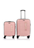 Hotowa Gold Polipropilen Valiz 8010 Pembe TSA Kilitli İkili Set