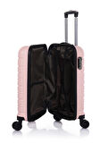 Hotowa Gold Polipropilen Valiz 8010 Pembe TSA Kilitli Kabin Boy