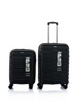 Hotowa Gold Polipropilen Valiz 8010 Siyah TSA Kilitli İkili Set