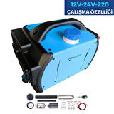 Raino 5Kw Çanta Tipi Portatif Dizel Isıtıcı Webasto 12-24-220V