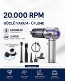 20.000 RPM Gücünde Profesyonel Vakum & Üfleme Araç İçi ve Ev İçin Güçlü Çözüm Güçlü Temizlik, Kompakt Tasarım