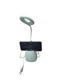 Asyagrup Hiva ( Anna ) 2w Ledli Masa Lambası / Yeşil Kasa - Beyaz Işık