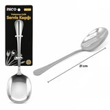 Özel Seri Çeyiz Alışverişi Sunum Gereci Davet Sofrası Metal Servis Kaşığı 21 cm Krom Renk