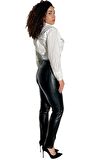 Jean Model Cepli Siyah Hakiki Deri Pantolon Aster