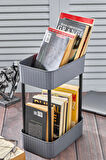 Easy 2 Katlı Çok Amaçlı Raf Kitaplık Organizer Düzenleyici (TEKERLEKSİZ)