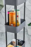 Easy 3 Katlı Çok Amaçlı Raf Banyo Ve Mutfak Organizer Düzenleyici (TEKERLEKLİ)