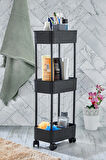 Easy 3 Katlı Çok Amaçlı Raf Banyo Ve Mutfak Organizer Düzenleyici (TEKERLEKLİ)
