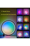 Masaüstü Müzik Ritim Gece Lambası 10İnç Akıllı RGB RENKLİ25cmAlüminyum Halka LedMasa Lambası